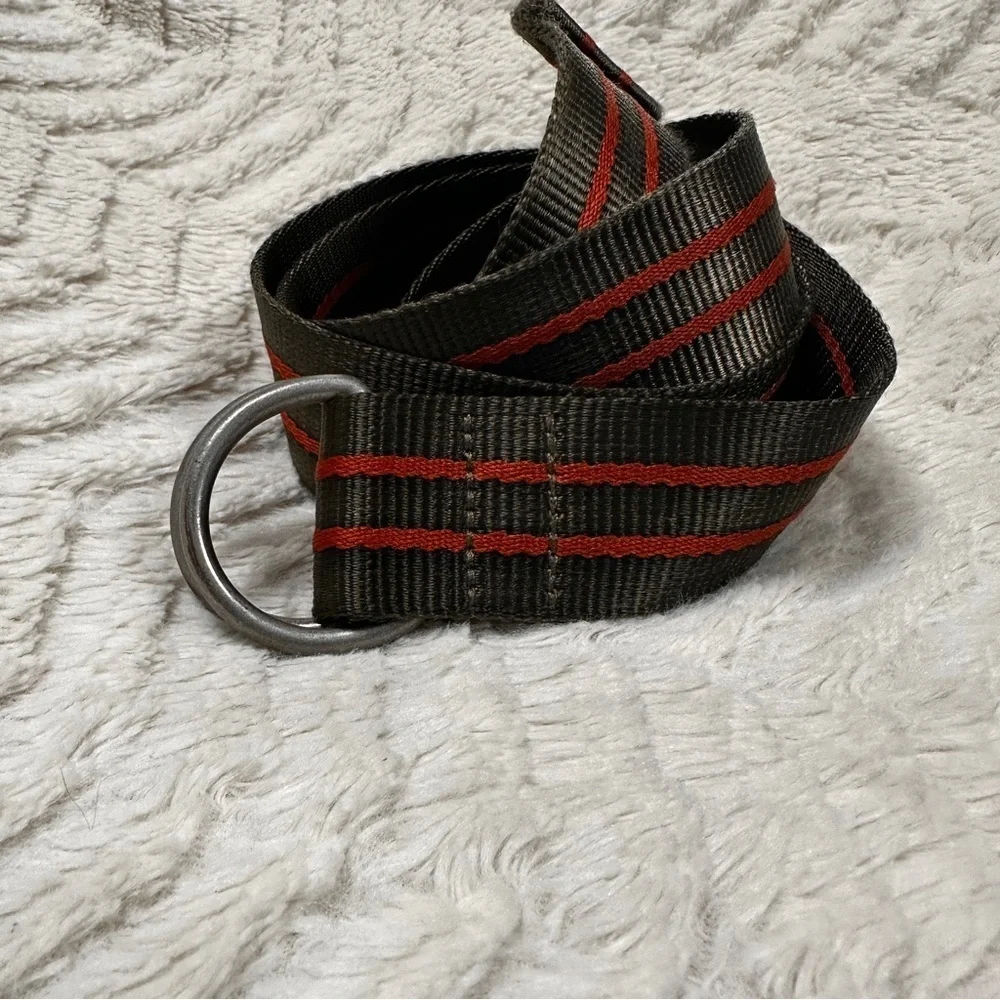 Eastern‎ Mountain Sports Belt Unisex S/M Green Nylon Double D-Ring Adjustable